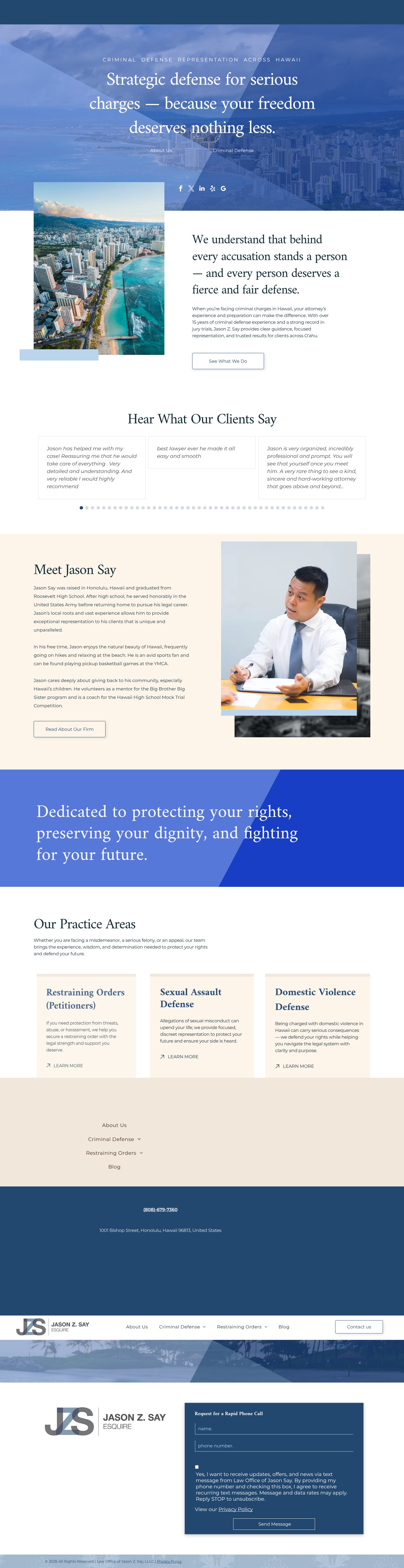 Law Office of Jason Z. Say, LLLC website capture