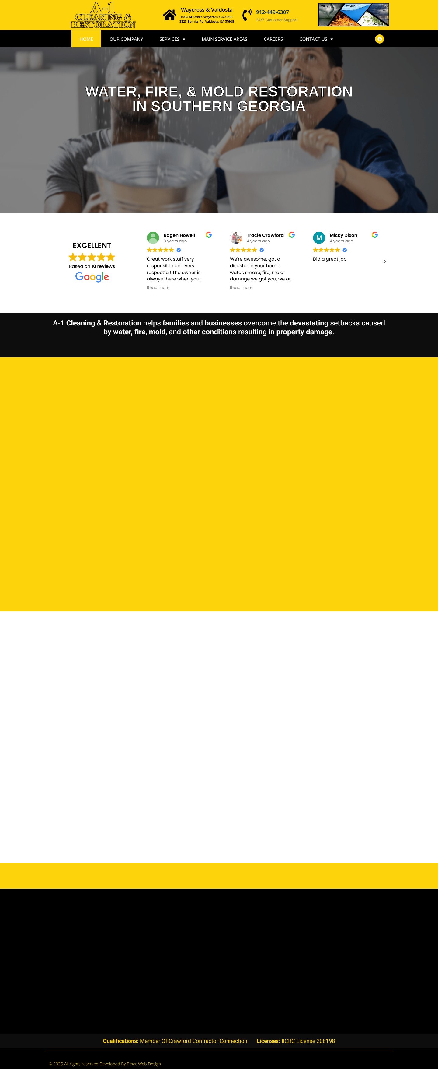 A-1 Cleaning & Restoration LLC website capture